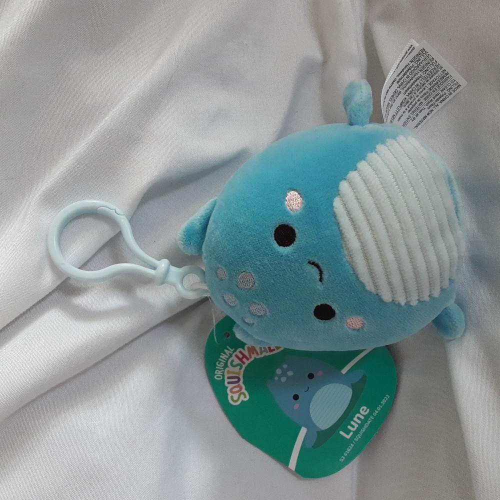 3.5" Squishmallows Clip - Lune the Loch Ness Monster, NWT